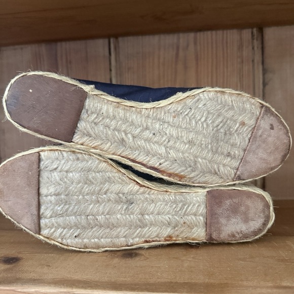 Lauren Ralph Lauren Cecilia Espadrilles Wedge Slip On Shoes Womens Sz 9B Navy - Picture 7 of 9